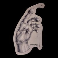 penis fingers sticker