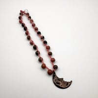 Image 3 of Rhodonite Moon Car Charm