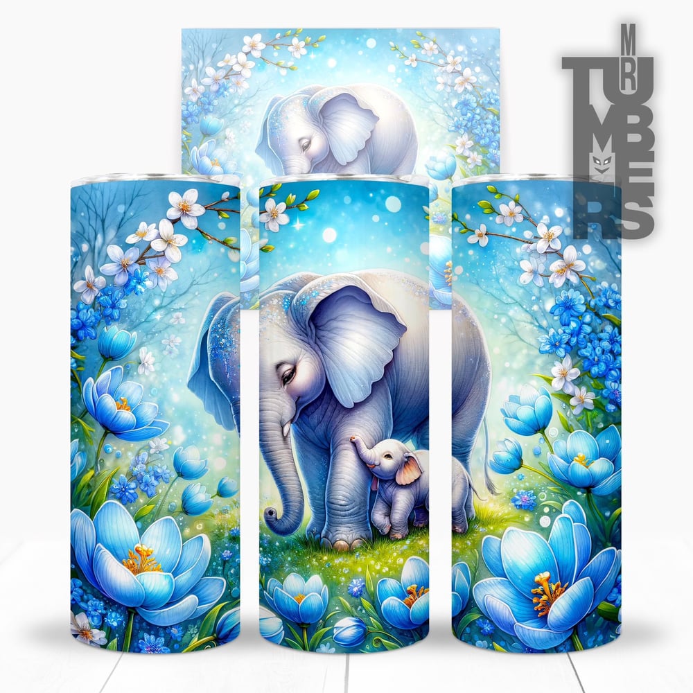 Image of Mummy and Baby Elephant Drinks Tumbler