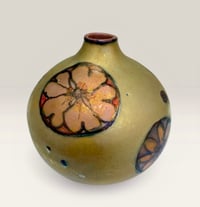 Image 3 of Floral abstract satin reduction lustre vase
