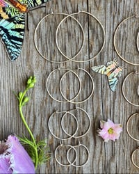 Image 1 of ✨WHOLESALE✨ Sterling Silver Hammered Hoops