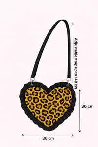 Image 6 of Black Velvet Heart Sling Bag – Handmade Quilted Statement Bag with Satin Ruffle