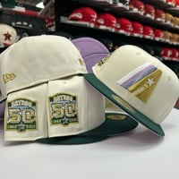 Image 1 of New Era 59Fifty Chrome/ D Green/ Gold/ L Blue/ Tropic Purple UV