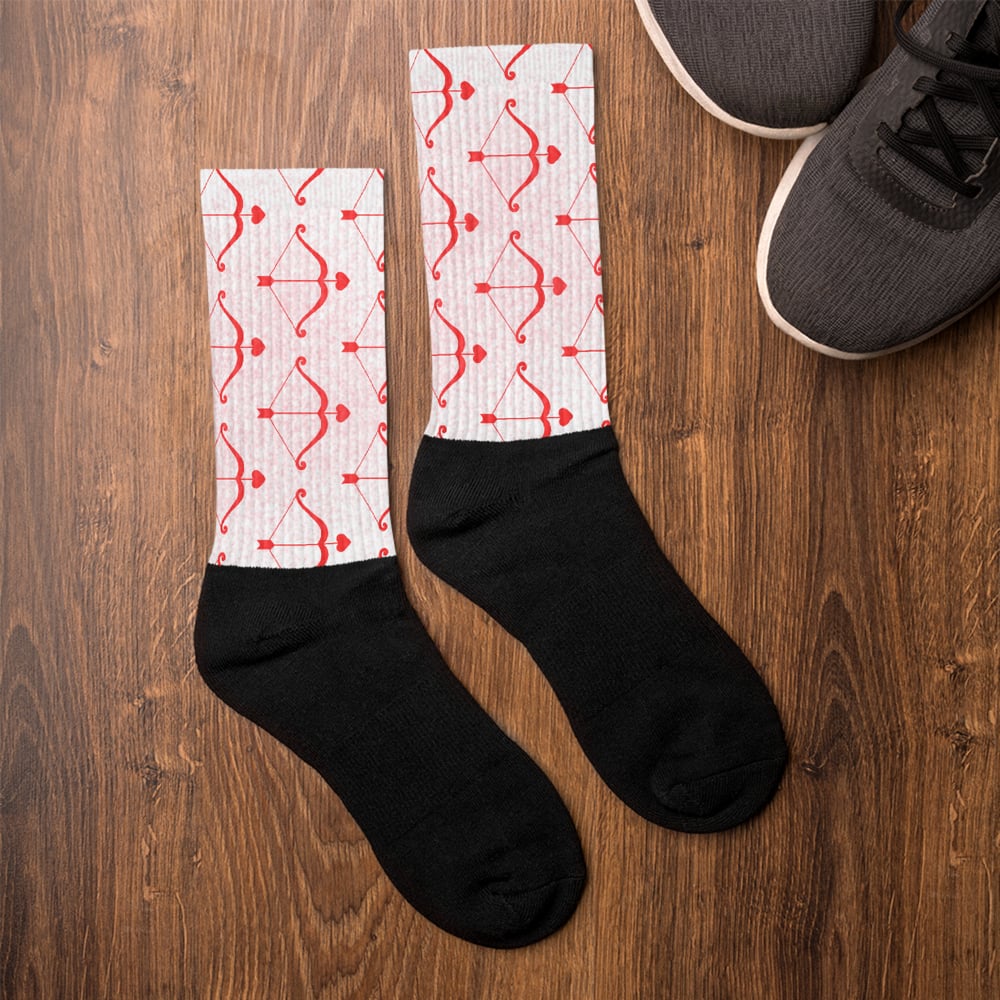 Image of Valentines Day Cupid Arrow Socks