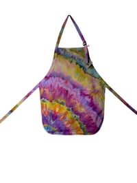 Image 1 of 100% Cotton Adult Pocket Apron in Warm Agate Ice Dye