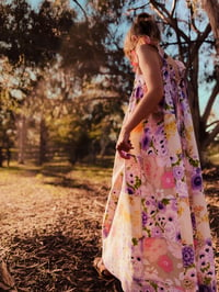 Image 1 of Custom Vintage Fabric Flower Girl Dresses for Abigail