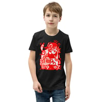 Image 3 of T SHIRT: YOUTH - "FUNKY RED"