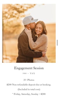 Engagement Session - Deposit Only 