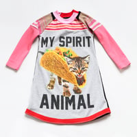 tacocat my spirit animal cat 4T meow kitty tuesday courtneycourtney long sleeve dress