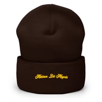 Image 3 of NEW! Embroidered "Gold Edition" Maison Dé Mépris Cuffed Beanie