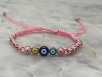 Image 1 of COLORFUL  EYE BRACELETS pink