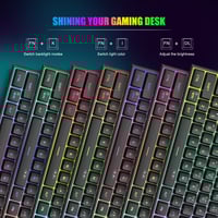 Image 3 of RGB Gaming Keyboard 61-Key Compact