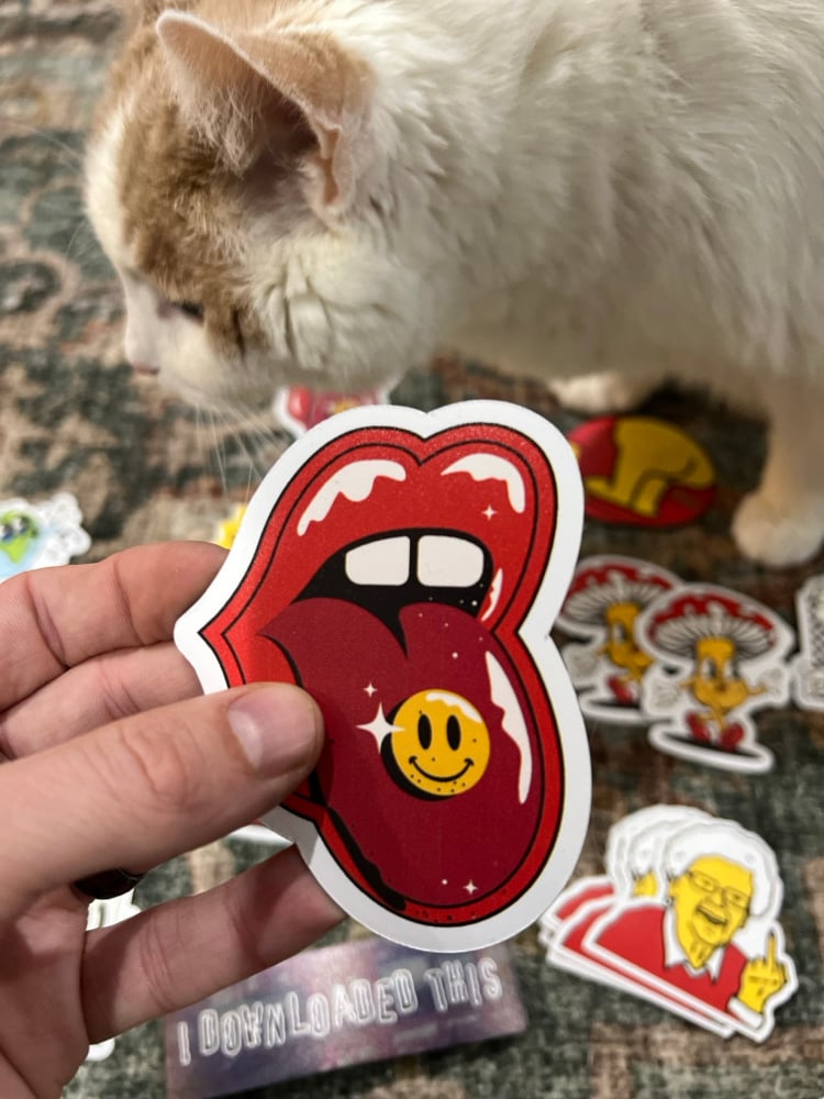 Image of Retro Tongue Trippy 3 Inch