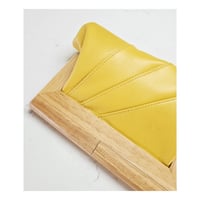 Image 1 of Daffodil Leather & Timber Clutch  