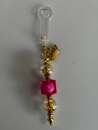 Image 2 of Pink and Gold Pink Parade Tumbler Straw Charm