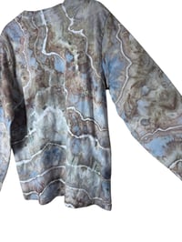 Image 7 of M Unisex Adult Soft Long Sleeve Tee in Stone Geode Ice Dye