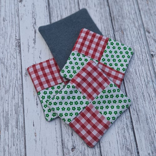 Image of Handmade Fabric Scrap Coasters- Set of 4