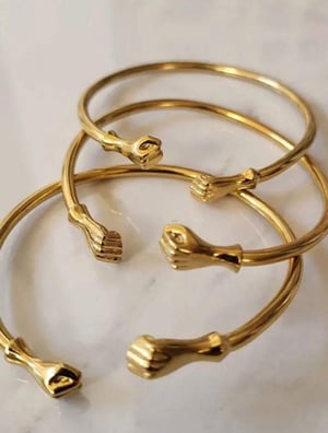 Image of Victory Fist Bracelet 18K Gold Plated