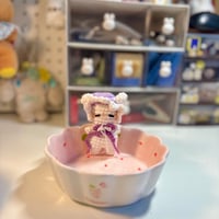 Image 1 of purple and white lolita puppy plush