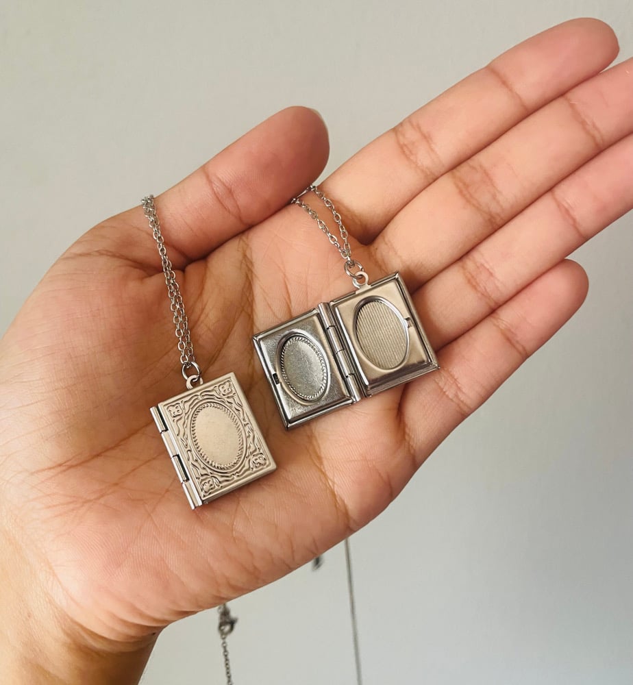 Image of Book Babe Locket Necklace