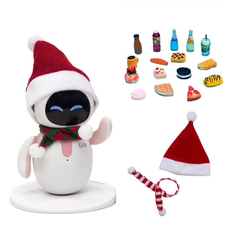 Image of Compatible with Eilik Robot 1PC Clothes and 20PCS Mini Toys Santa Hat (Only Includes Clothing and To