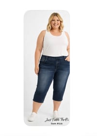 Image 1 of New 4X (28W/40W) Terra & Sky Elastic Waist Denim Jeans #516*1.10