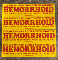 Image 2 of Hemorroid - 12x3 bumper sticker