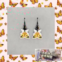 Image 1 of Orange Death's-Head Hawkmoth Earrings