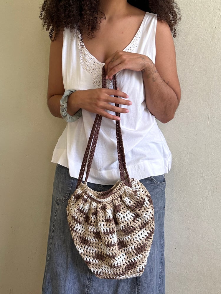 Image of ✧Mocha Latte Mesh Market Bag