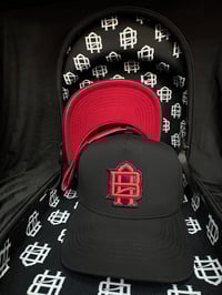 Image 1 of AB Logo - Black w/ Red Underbrim