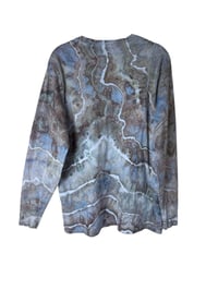 Image 6 of M Unisex Adult Soft Long Sleeve Tee in Stone Geode Ice Dye
