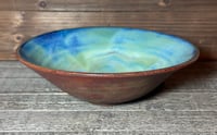 Image 1 of Aged copper/blue-green bowl