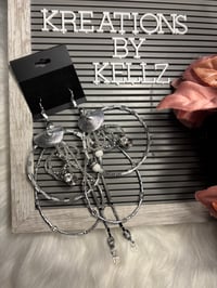 Image 4 of Starlit Tranquility Medium Hoops