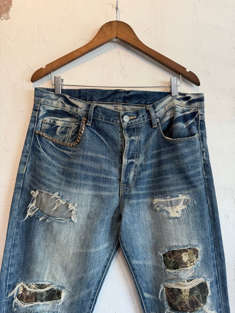 Image of Hysteric Glamour Floral Patch Denim