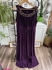 Image 1 of purple rhinestone dress