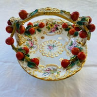 Image 5 of ANTIQUE PORCELAIN BASKET