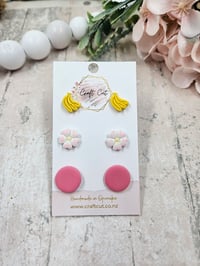 Summer Stud Earring Pack - Pink