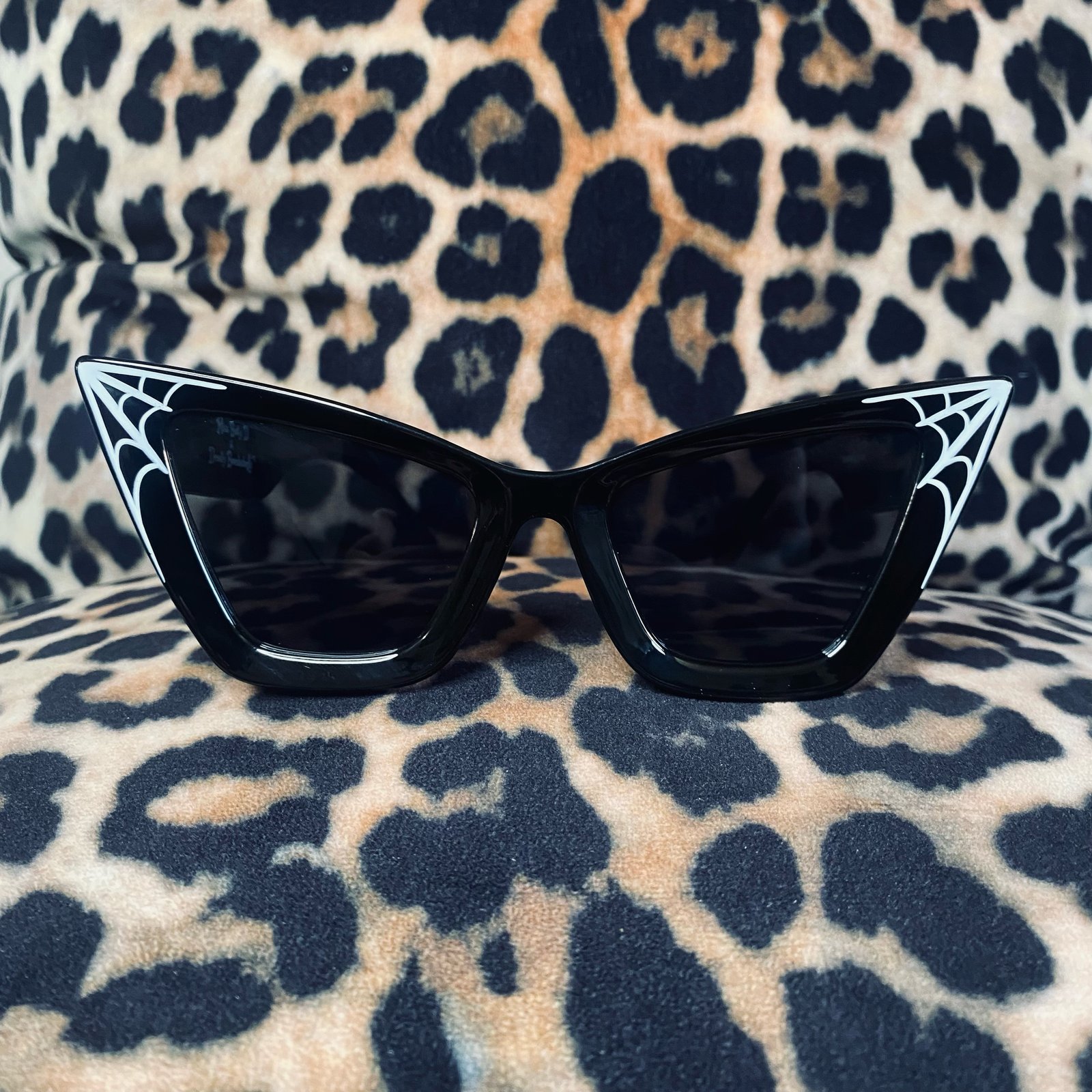 Miss Betty D X Deadly Bombshell- Web Black Cat Eye Sunglasses
