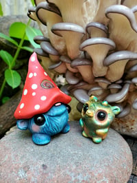 Image 2 of Little Ashe the Gnome Monster (Blue with Red Cap)