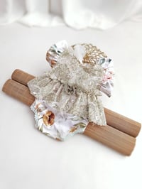 Image 1 of Newborn girls body-dress for photoshoots | Emily | floral sage