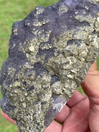 Image 9 of Purple Botryoidal Fluorite With Cubic Pyrite Specimen #447 