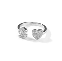 Image 3 of Heart bling inital rings