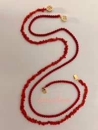 Image 3 of 16” orange chip coral necklace 