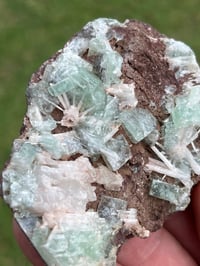 Image 2 of Green Apophyllite, Scolecite & Chalcedony Specimen | India #3039