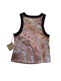 Image 3 of L Ladies Fitted Knit Contrast Tank in Sedona Radial Ice Dye
