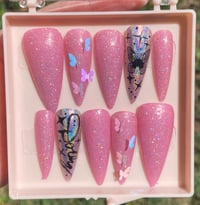 Image 1 of Love is Like a Butterfly Press On Nails