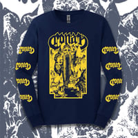 Evidence Of Immortality L/S - navy blue & yellow