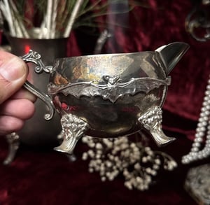 Image of Vintage Silver Mini Cauldron Incense Burner