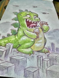 Image 2 of Zilla Feast (water Color Painting)