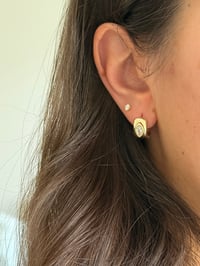 Image 2 of Marquise Bezel Huggies
